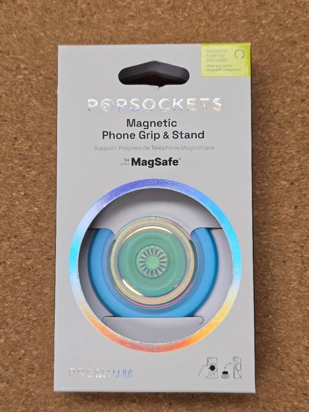 Popsockets Phone PopGrip for MagSafe Magnetic Holder Opalescent Blue